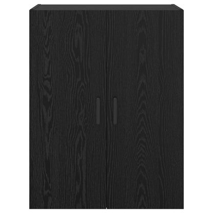 Wandschrank 2 stk. Schwarz Eichen-Optik 69,5 x 34 x 90 cm