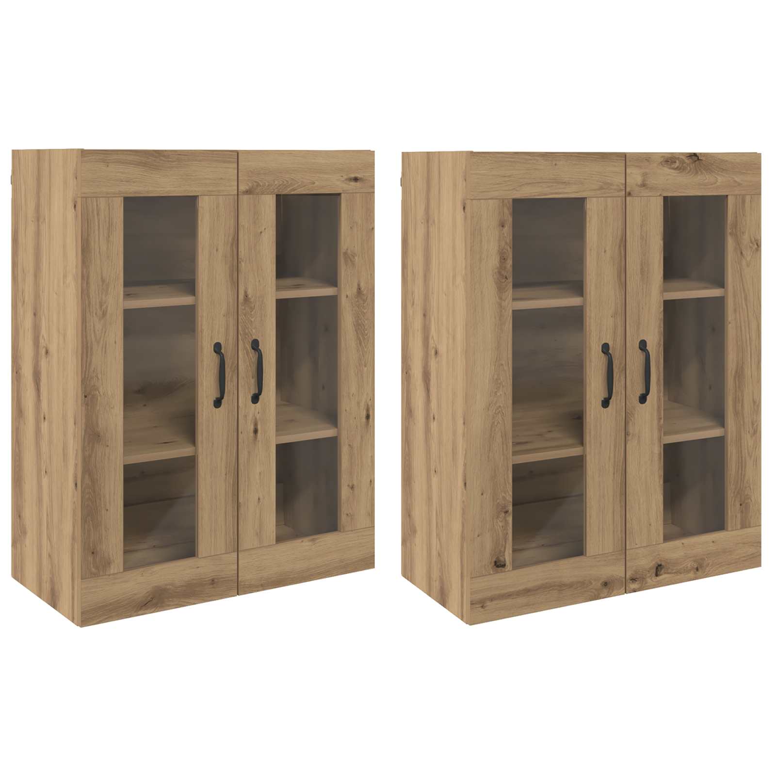 Wandmontierte Schränke 2 pcs Artisan-Eiche 69,5 x 34 x 90 cm
