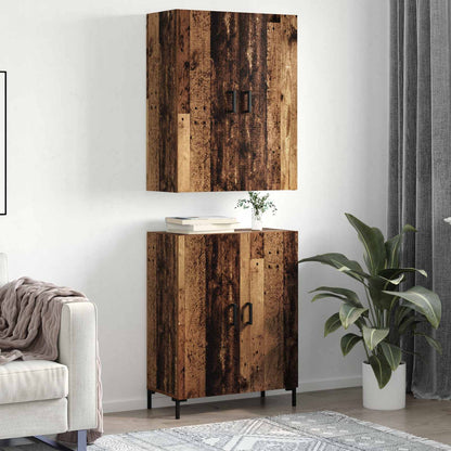 Highboard Altholz 69,5 x 34 x 180 cm Holzwerkstoff