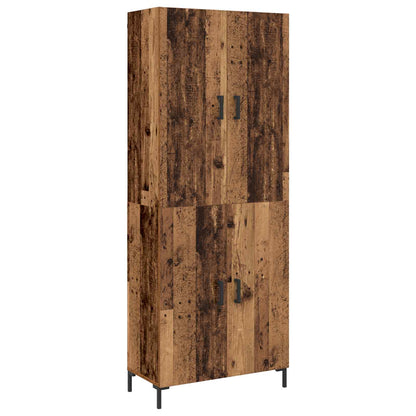 Highboard Altholz 69,5 x 34 x 180 cm Holzwerkstoff