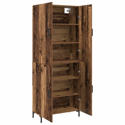 Highboard Altholz 69,5 x 34 x 180 cm Holzwerkstoff
