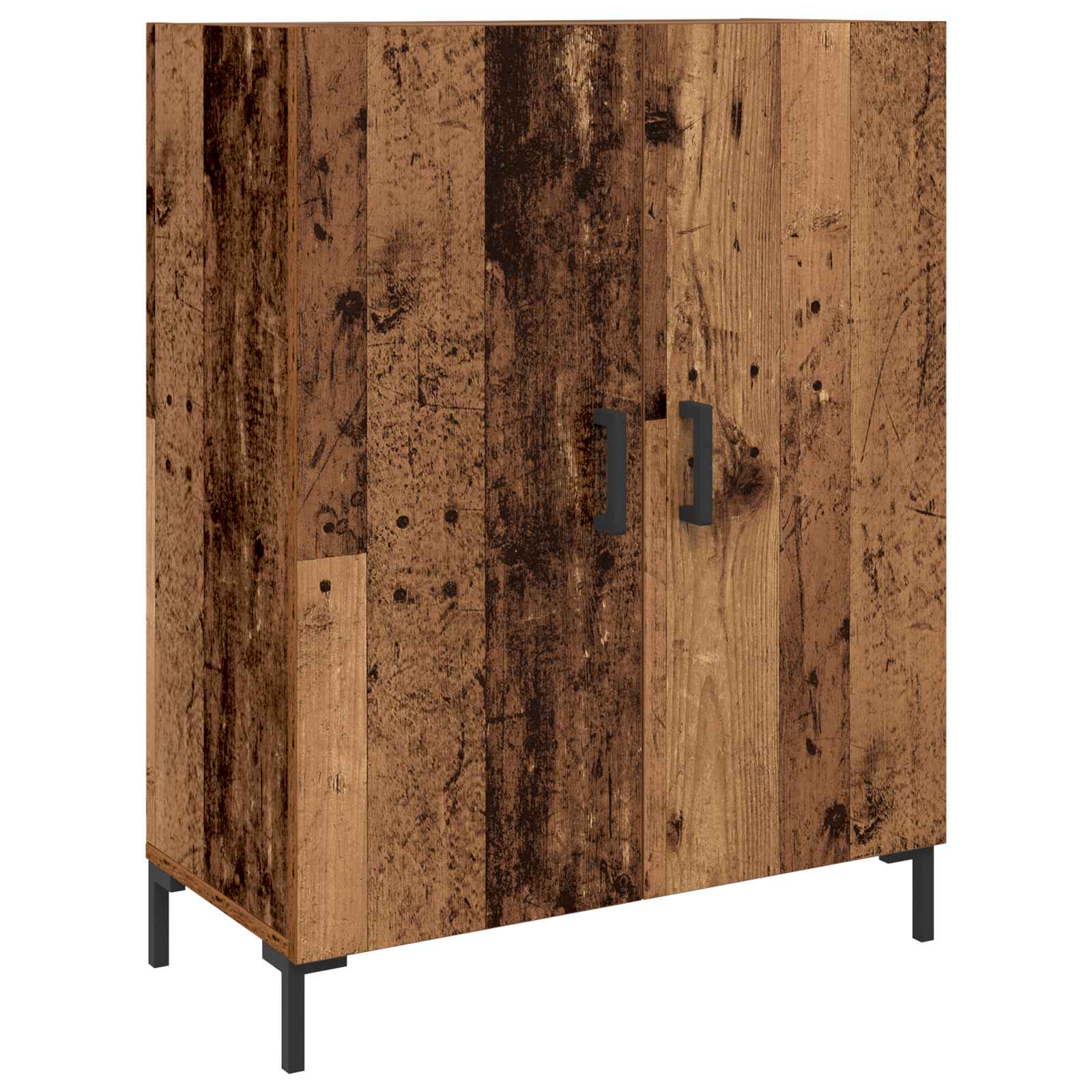 Highboard Wandmontiert Altholz 69,5 x 34 x 180 cm Holzwerkstoff