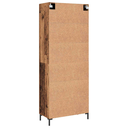 Highboard Altholz 69,5 x 34 x 180 cm Holzwerkstoff