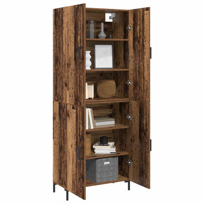 Highboard Altholz 69,5 x 34 x 180 cm Holzwerkstoff