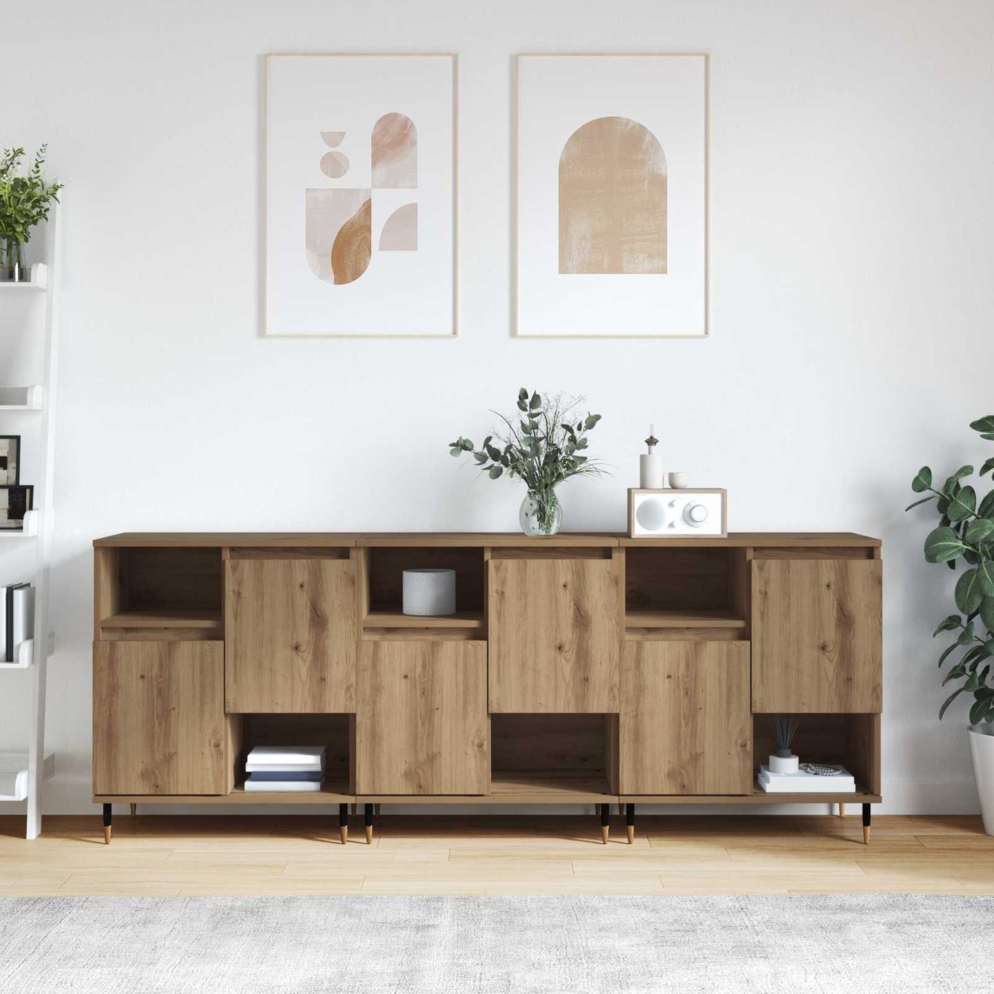 Sideboards 3 pcs Artisan-Eiche