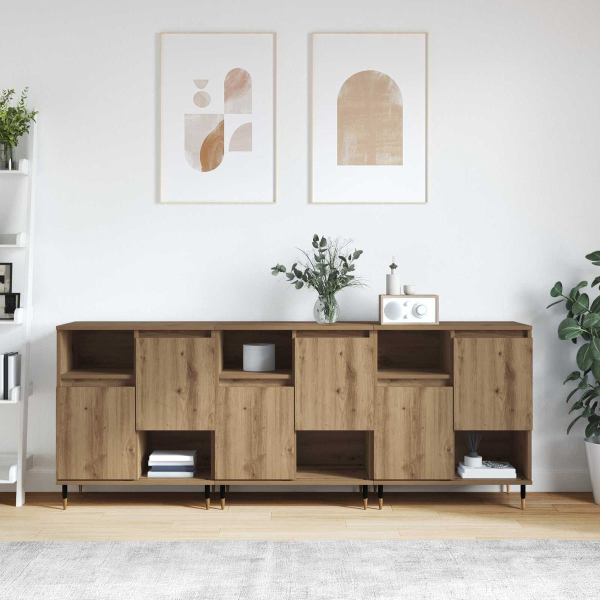 Sideboards 3 stk. Artisan-Eiche