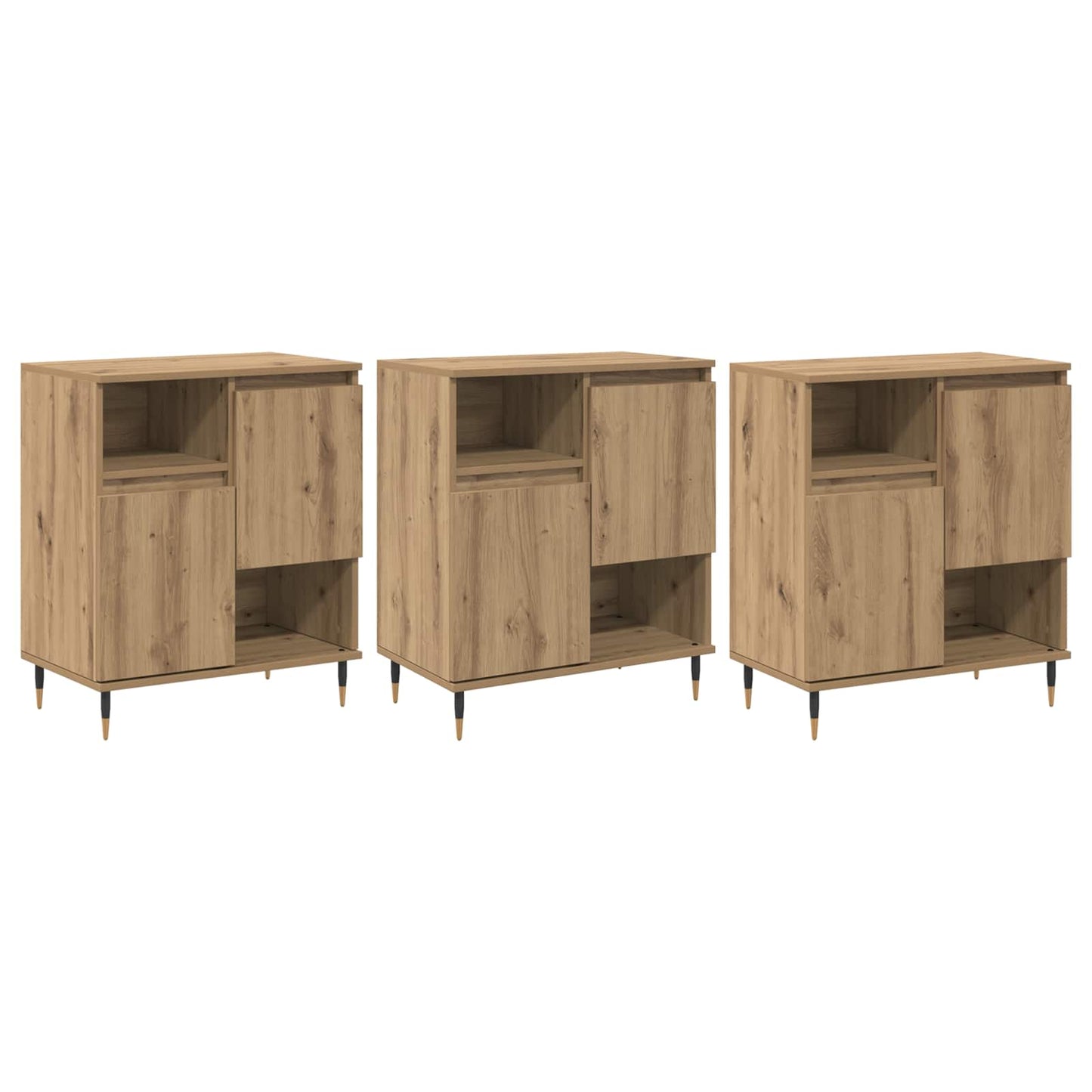 Sideboards 3 pcs Artisan-Eiche