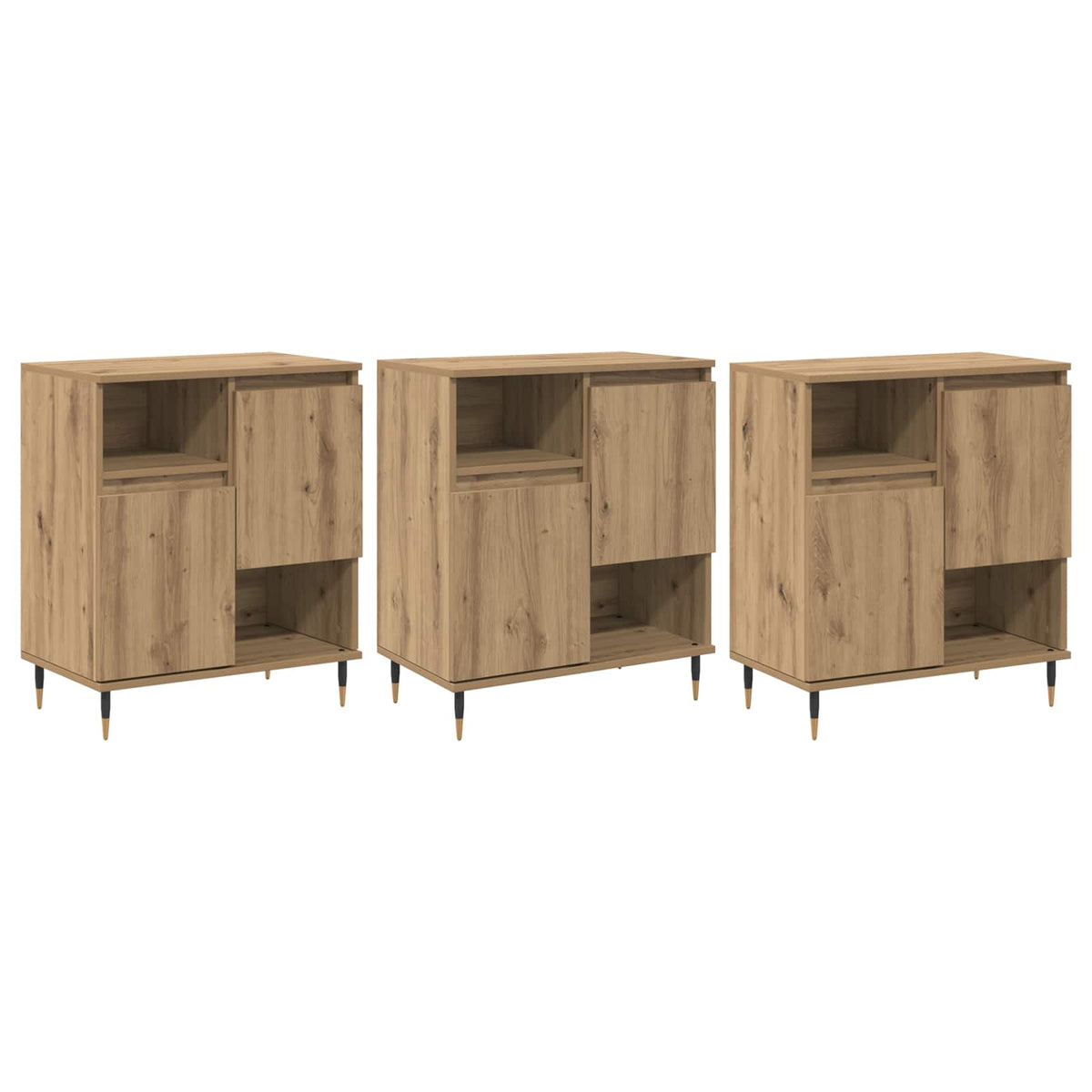 Sideboards 3 stk. Artisan-Eiche