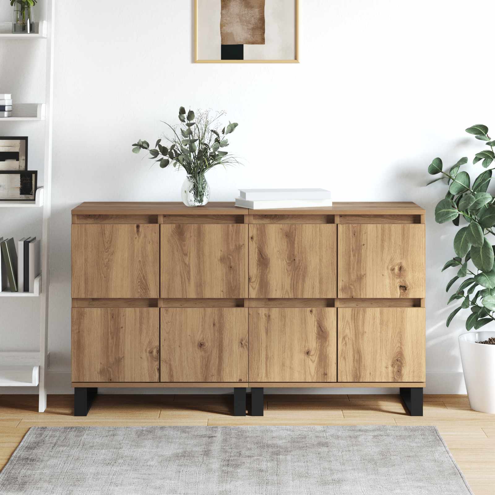 Sideboard 2 pcs Artisan-Eiche 60 x 35 x 70 cm