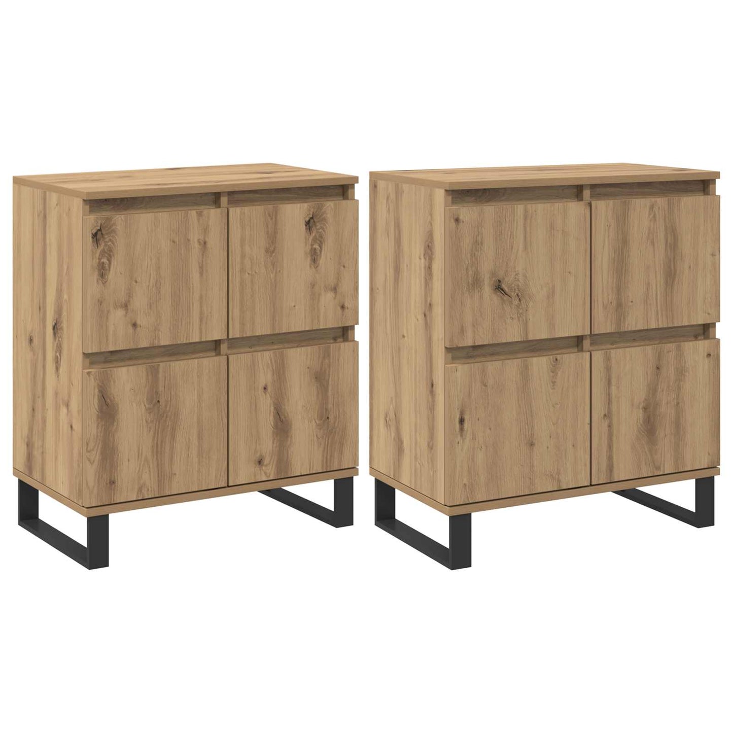 Sideboard 2 pcs Artisan-Eiche 60 x 35 x 70 cm