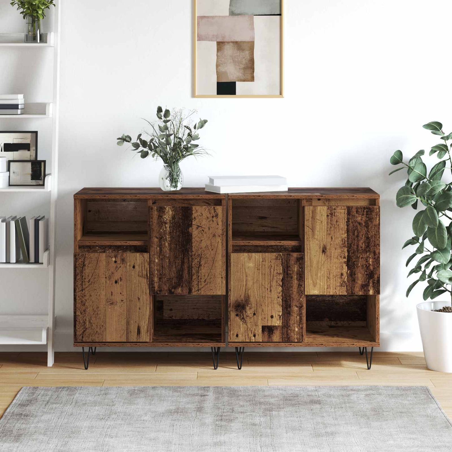 Sideboard 2 stk. Altholz 60 x 35 x 70 cm