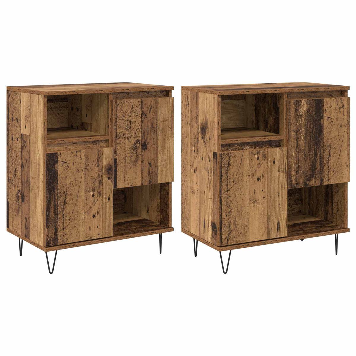Sideboard 2 stk. Altholz 60 x 35 x 70 cm