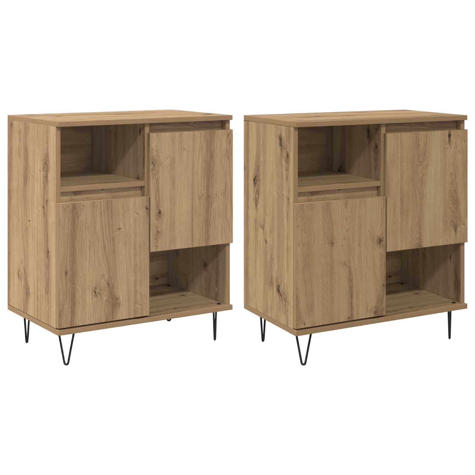 Sideboard 2 pcs Artisan-Eiche 60 x 35 x 70 cm