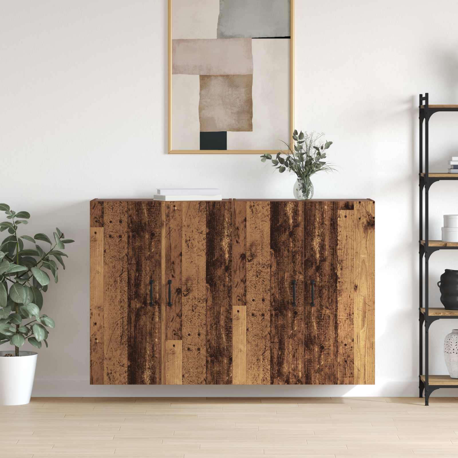 Wandschrank 2 stk. Altholz 69,5 x 34 x 90 cm Holzwerkstoff