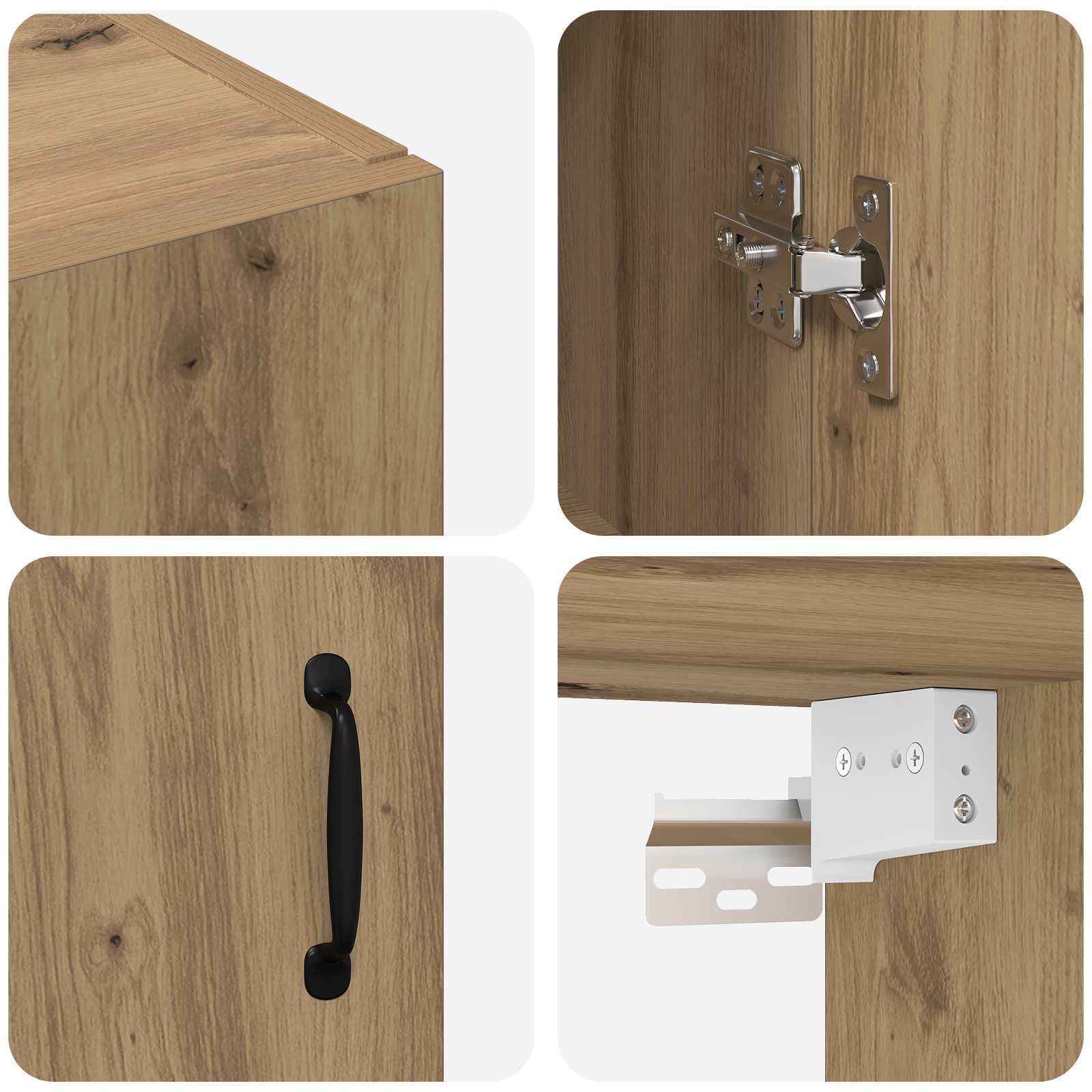 Wandschrank 2 stk. Artisan-Eiche 69,5 x 34 x 90 cm