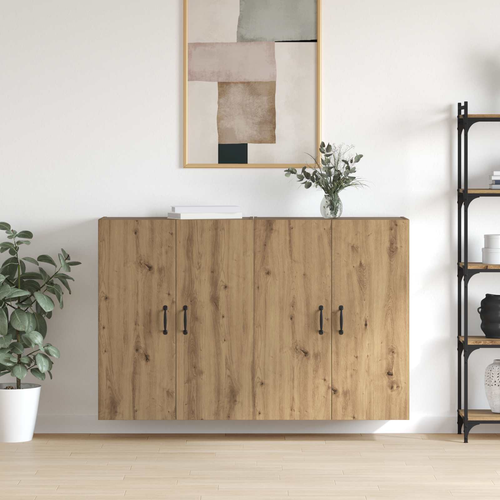 Wandschrank 2 stk. Artisan-Eiche 69,5 x 34 x 90 cm