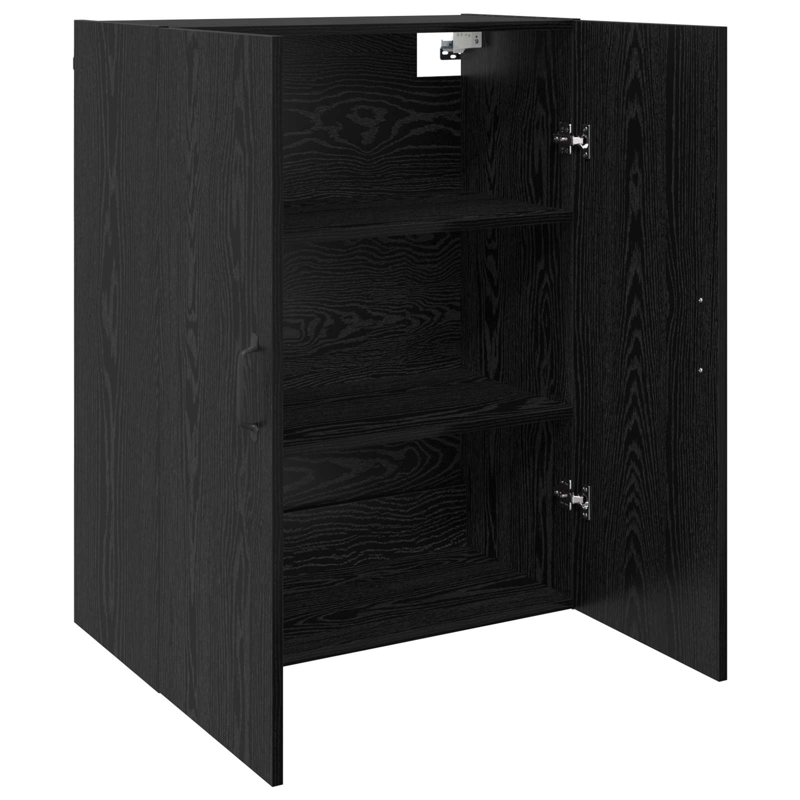 Wandschrank 2 stk. Schwarz Eichen-Optik 69,5 x 34 x 90 cm