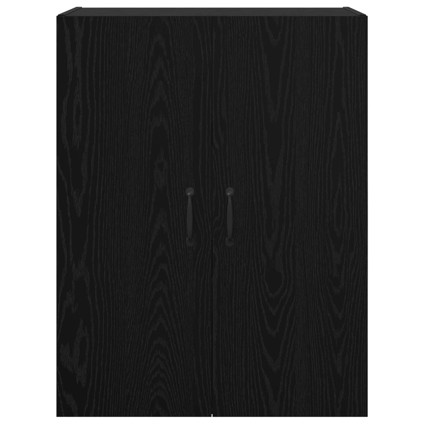 Wandschrank 2 stk. Schwarz Eichen-Optik 69,5 x 34 x 90 cm
