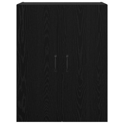 Wandschrank 2 stk. Schwarz Eichen-Optik 69,5 x 34 x 90 cm