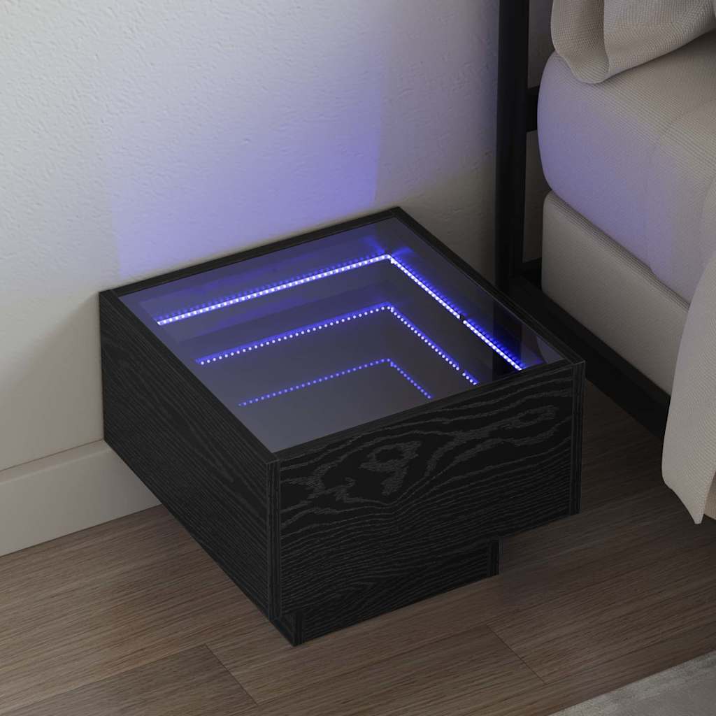Couchtisch Schwarz Eichen-Optik 40 x 40 x 30 cm Holzwerkstoff