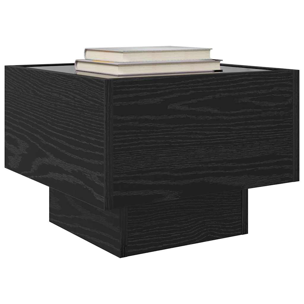 Couchtisch Schwarz Eichen-Optik 40 x 40 x 30 cm Holzwerkstoff