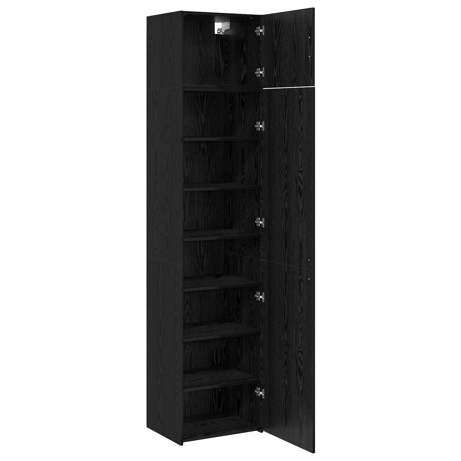 Sideboard 2 pcs Schwarz Eichen-Optik 50 x 41 x 225 cm