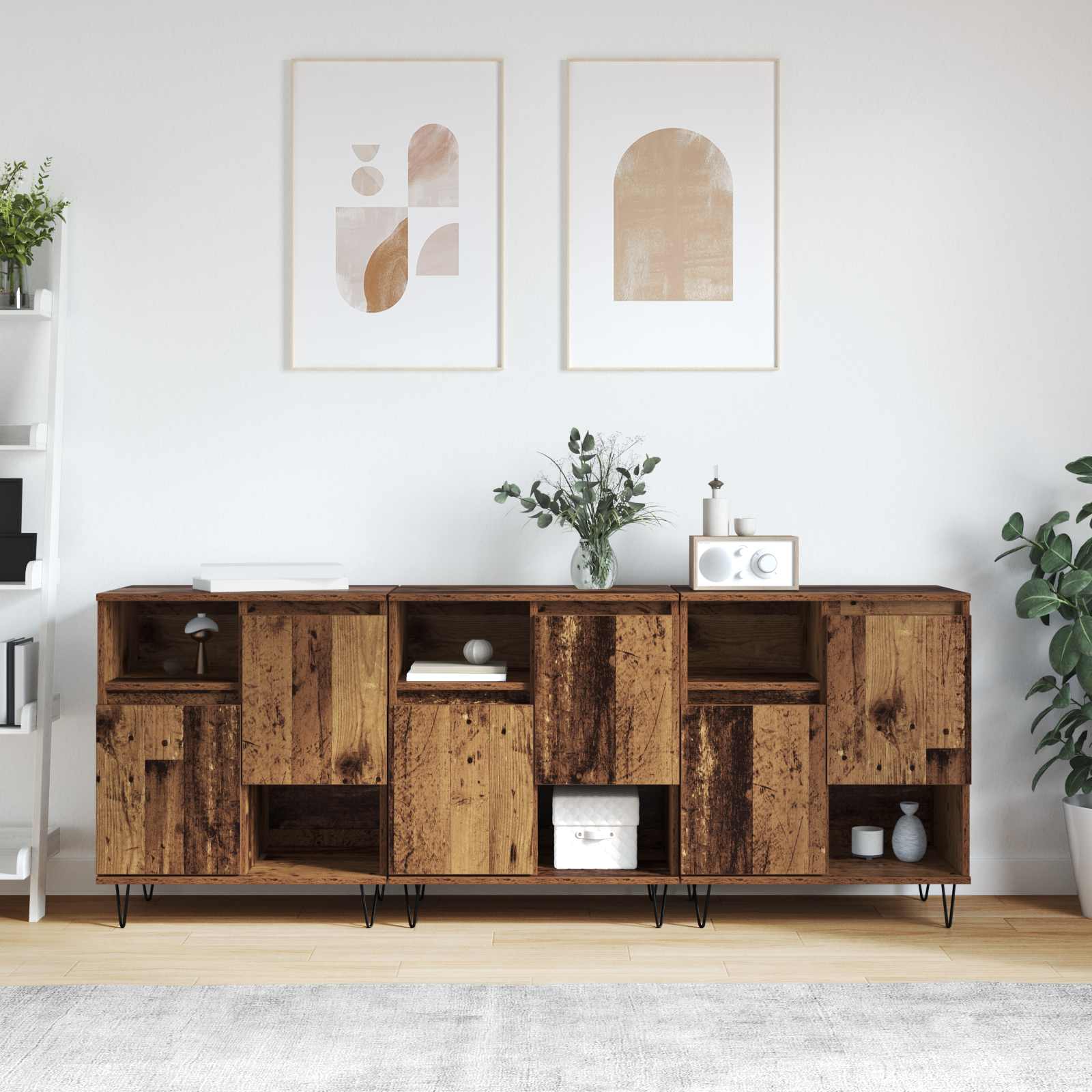 Sideboard 3 pcs Altholz 60 x 35 x 70 cm