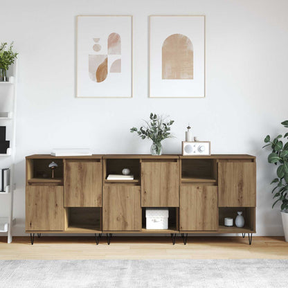 Sideboard 3 stk. Artisan-Eiche 60 x 35 x 70 cm