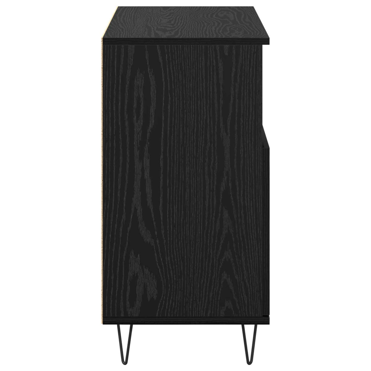 Sideboard 3 stk. Schwarz Eichen-Optik 60 x 35 x 70 cm