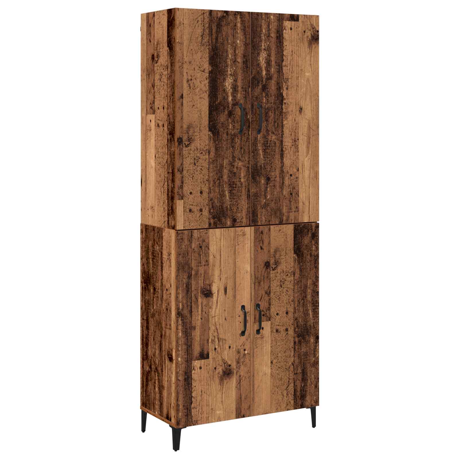 Highboard 2 pcs Altholz Holzwerkstoff