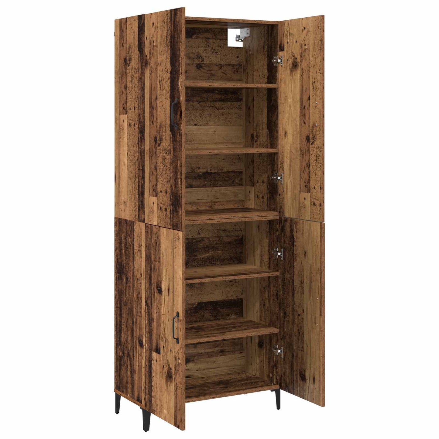 Highboard 2 pcs Altholz Holzwerkstoff