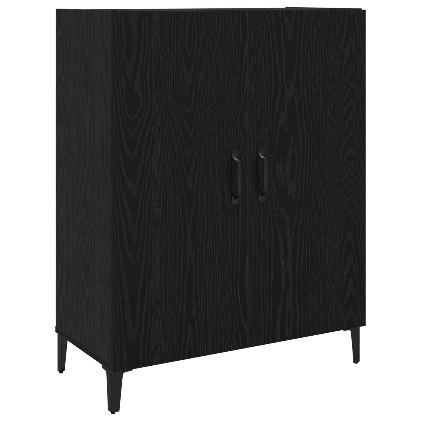 Highboard 2 pcs Schwarz Eichen-Optik Holzwerkstoff