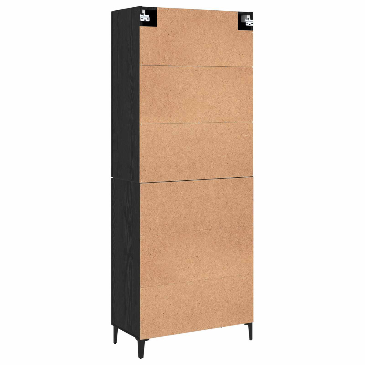Highboard 2 stk. Schwarz Eichen-Optik 69,5 x 34 x 180 cm