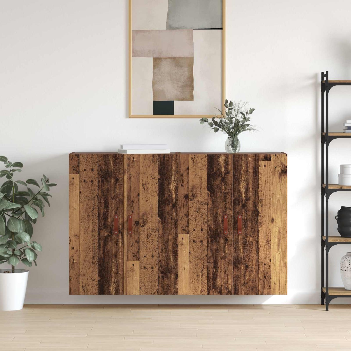 Wandschrank 2 stk. Altholz 69,5 x 34 x 90 cm Holzwerkstoff