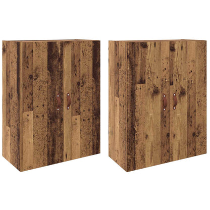 Wandschrank 2 stk. Altholz 69,5 x 34 x 90 cm Holzwerkstoff