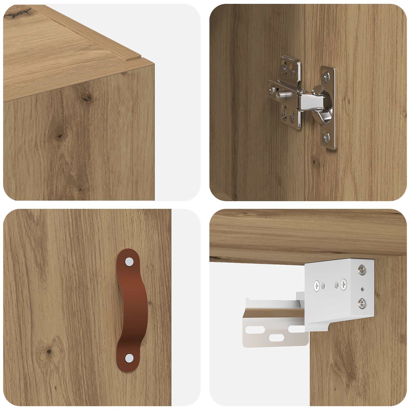 Wandschrank 2 stk. Artisan-Eiche 69,5 x 34 x 90 cm