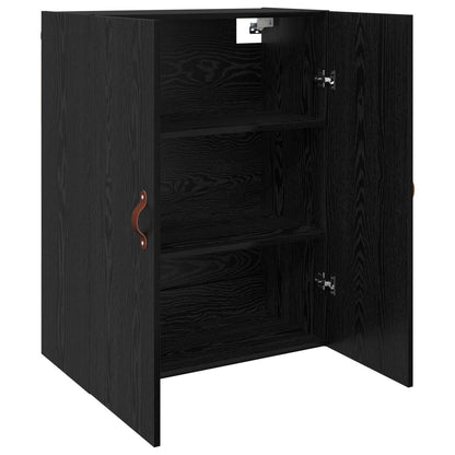 Wandschrank 2 stk. Schwarz Eichen-Optik 69,5 x 34 x 90 cm