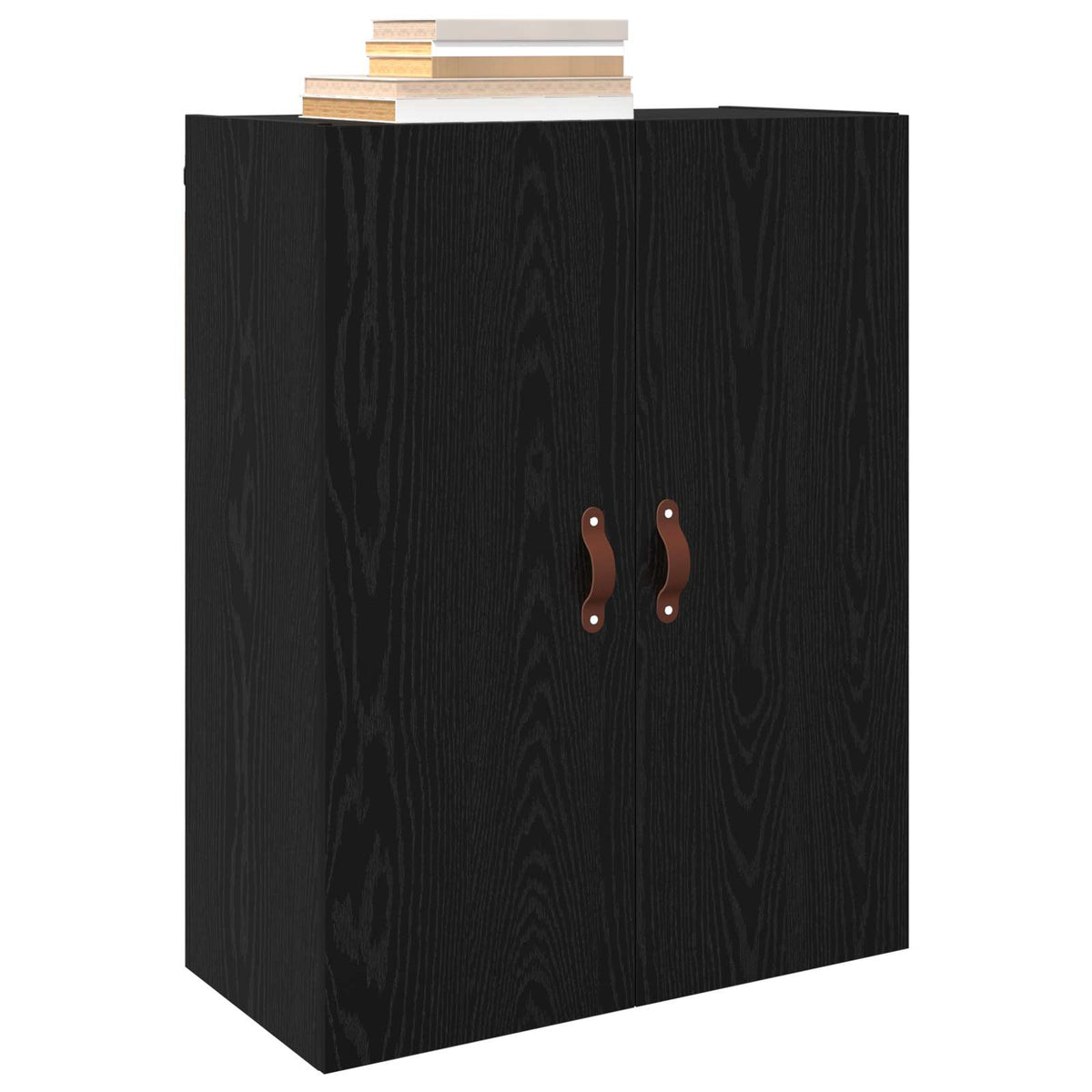 Wandschrank 2 stk. Schwarz Eichen-Optik 69,5 x 34 x 90 cm