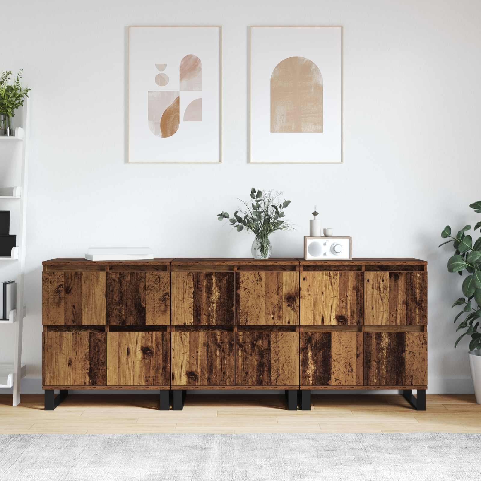 Sideboard 3 pcs Altholz 60 x 35 x 70 cm
