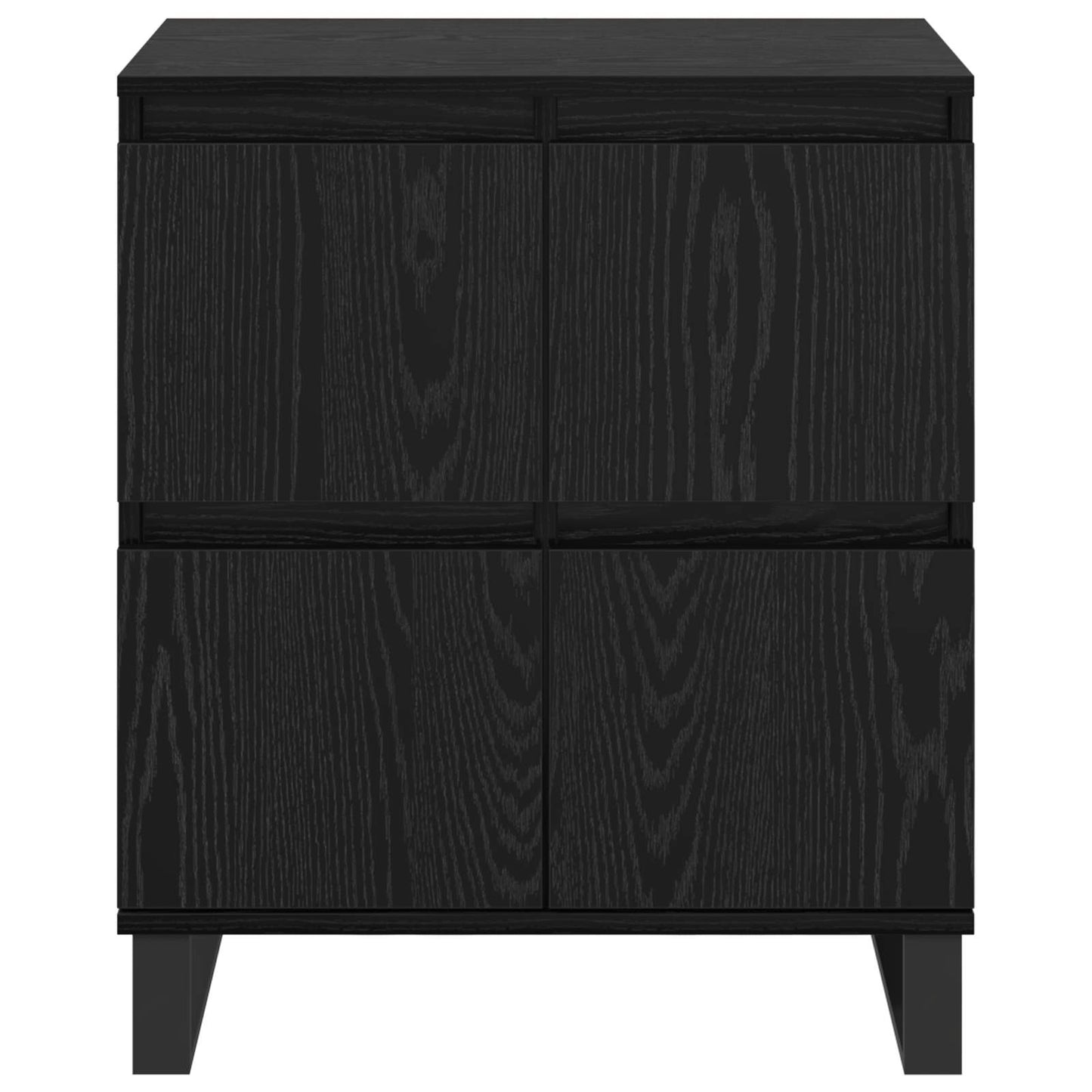 Sideboard 3 stk. Schwarz Eichen-Optik 60 x 35 x 70 cm