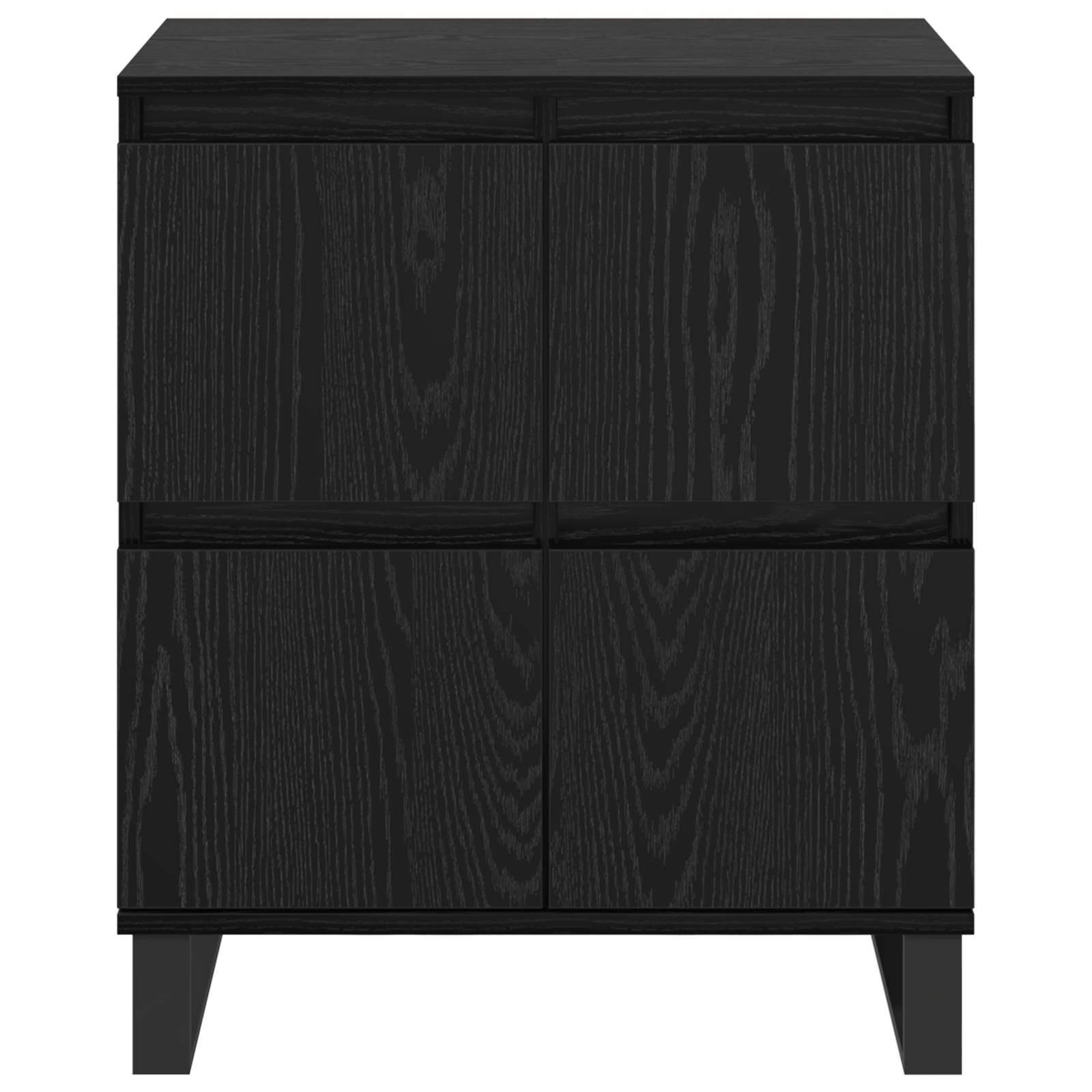 Sideboard 3 stk. Schwarz Eichen-Optik 60 x 35 x 70 cm