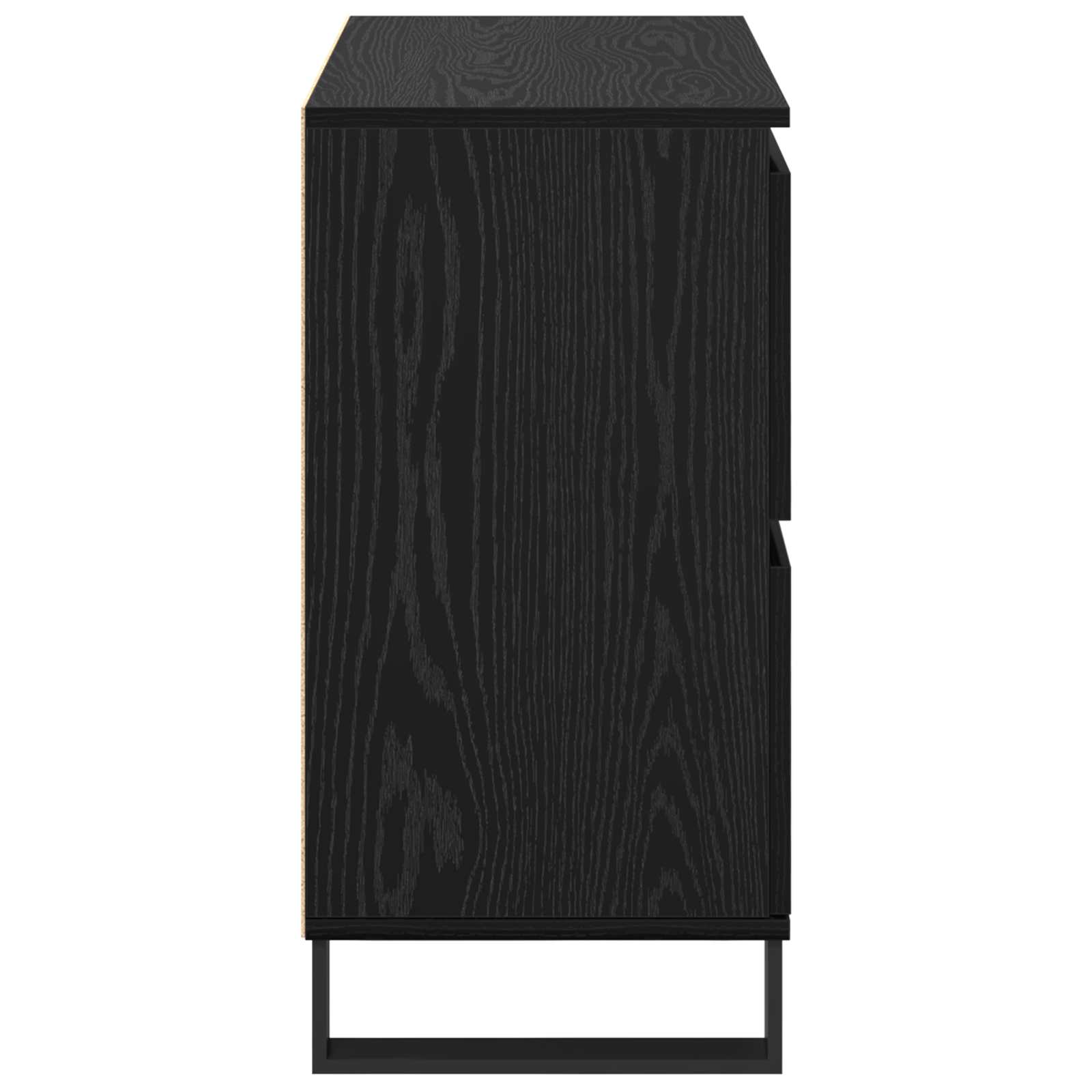 Sideboard 3 stk. Schwarz Eichen-Optik 60 x 35 x 70 cm