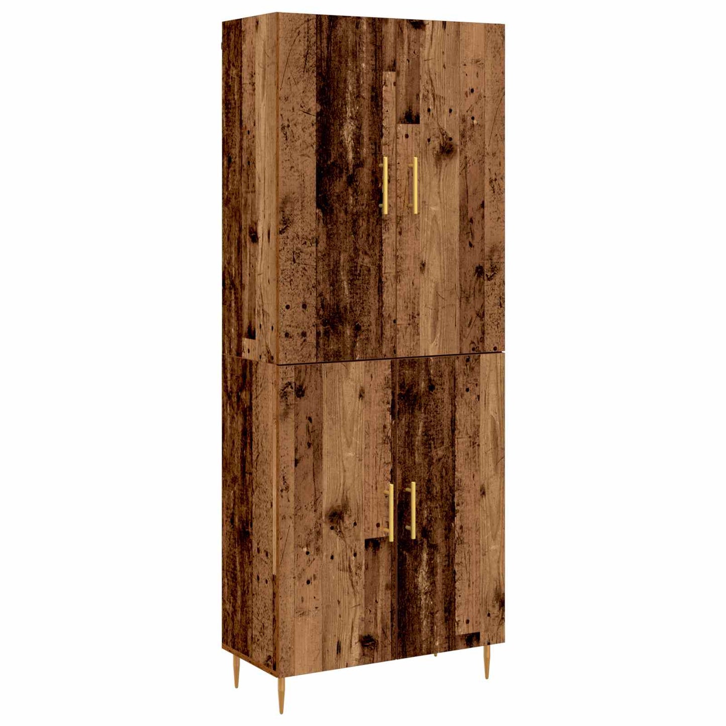 Highboard Altholz 69,5 x 34 x 180 cm Holzwerkstoff