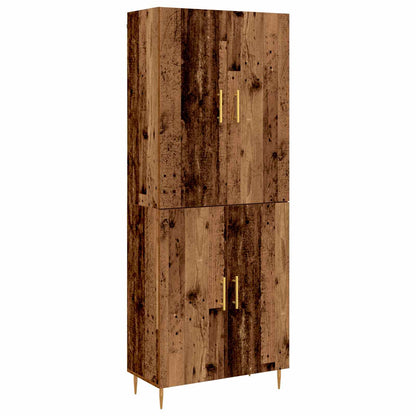 Highboard Altholz 69,5 x 34 x 180 cm Holzwerkstoff