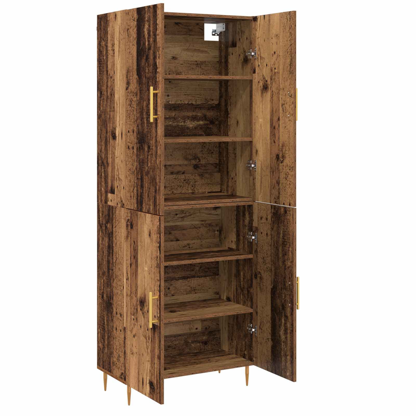 Highboard Altholz 69,5 x 34 x 180 cm Holzwerkstoff