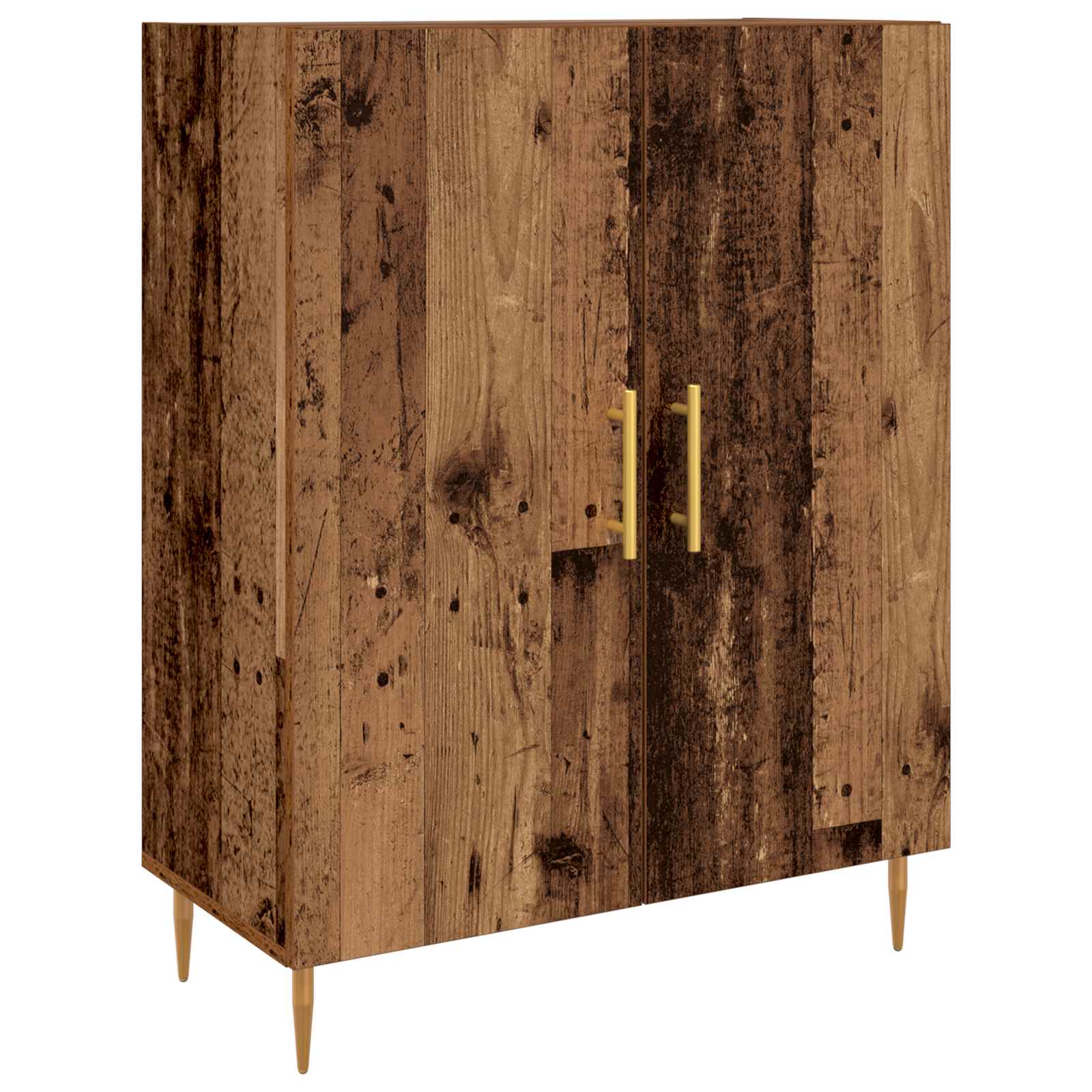 Highboard Altholz 69,5 x 34 x 180 cm Holzwerkstoff