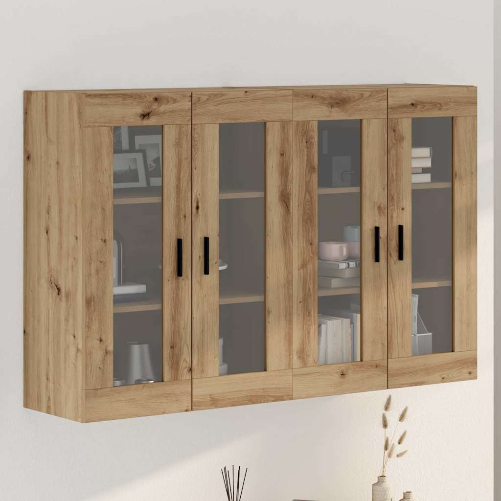 Wandmontierte Schränke 2 stk. Artisan-Eiche 69,5 x 34 x 90 cm