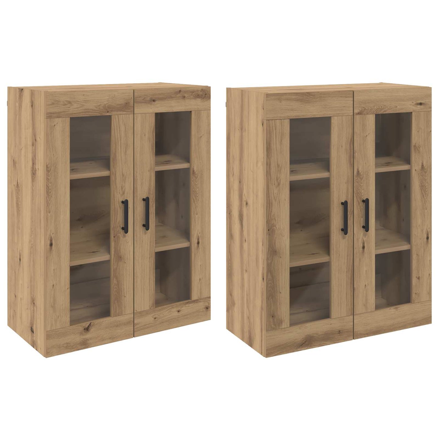 Wandmontierte Schränke 2 pcs Artisan-Eiche 69,5 x 34 x 90 cm