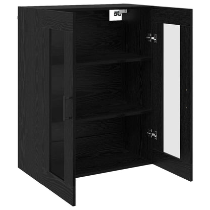Wandmontierte Schränke 2 stk. Schwarz Eichen-Optik