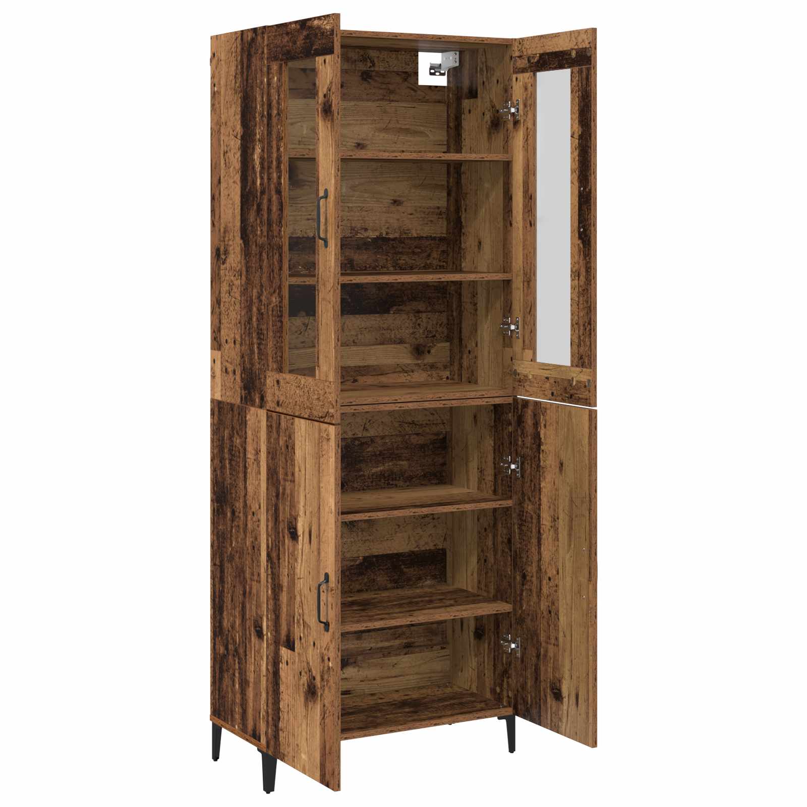 Highboard 2 pcs Altholz Holzwerkstoff
